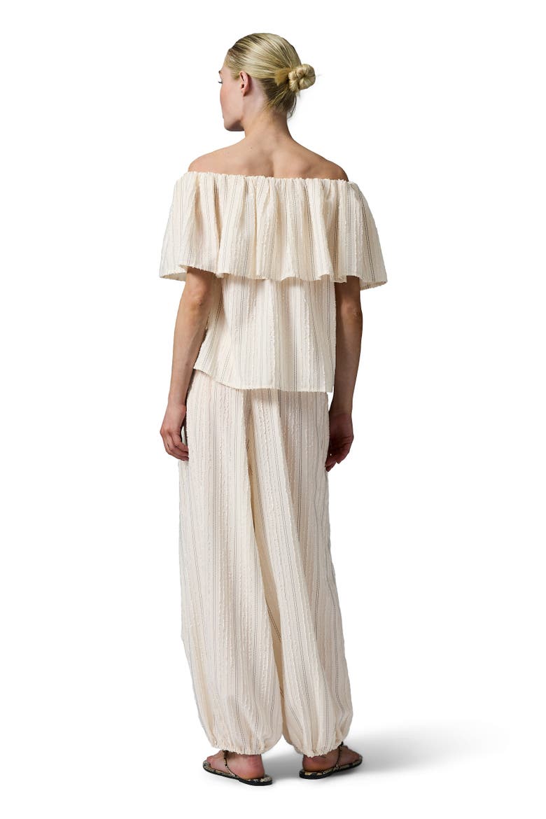 Harsha Raw Stripe Balloon Pants, Alternate, color, Jet Stream