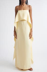 STAUD Valencia Linen Maxi Dress