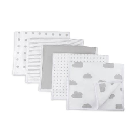 Waterproof Reversible Baby Burp Cloths 5 Piece Set