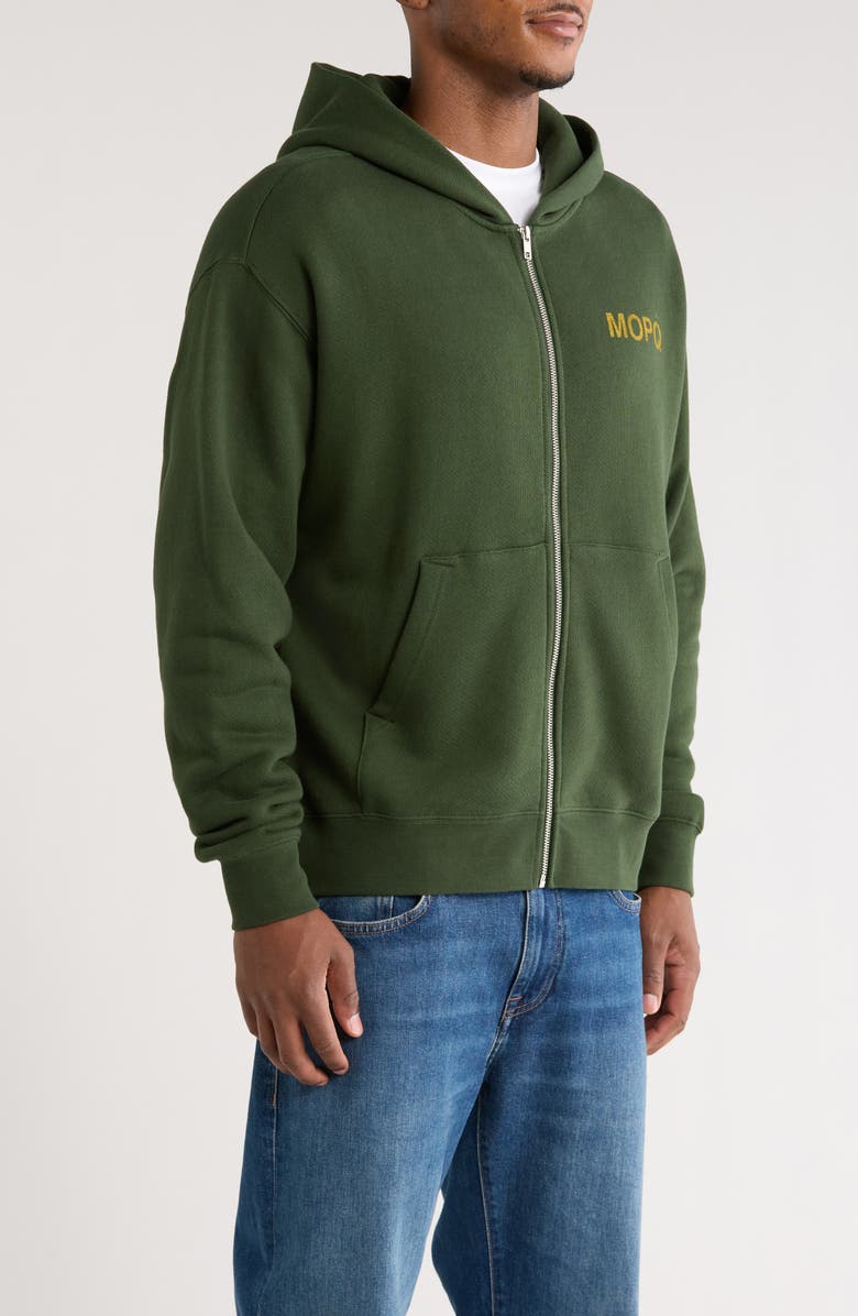 Museum of Peace & Quiet Castelli Cotton Fleece Zip Hoodie, Alternate, color, Forest