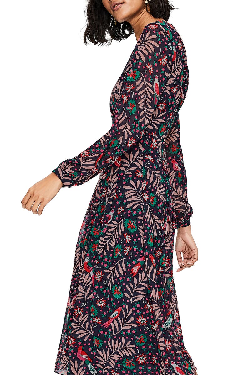 aqua floral midi dress Aqua Floral Midi Dress M