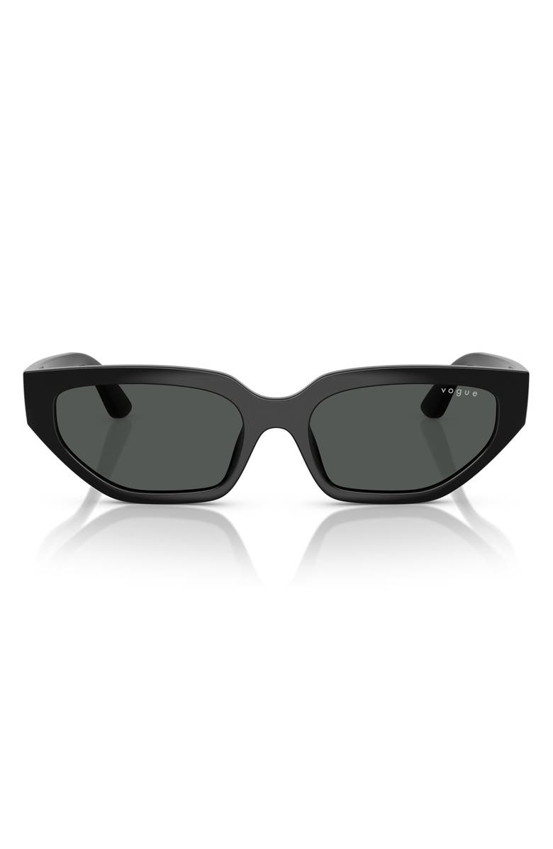 VOGUE Kids' 52mm Irregular Sunglasses, Main, color, Black
