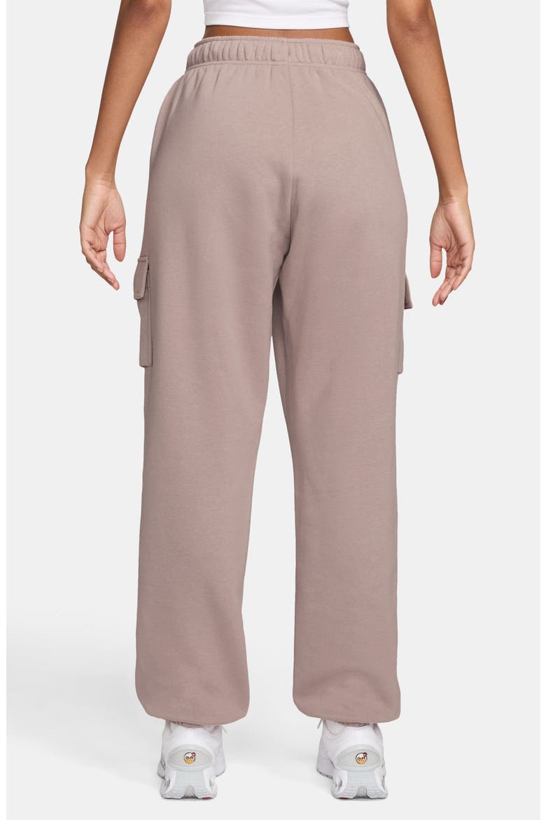 Oversize Fleece Cargo Sweatpants, Alternate, color, MALT/ WHITE