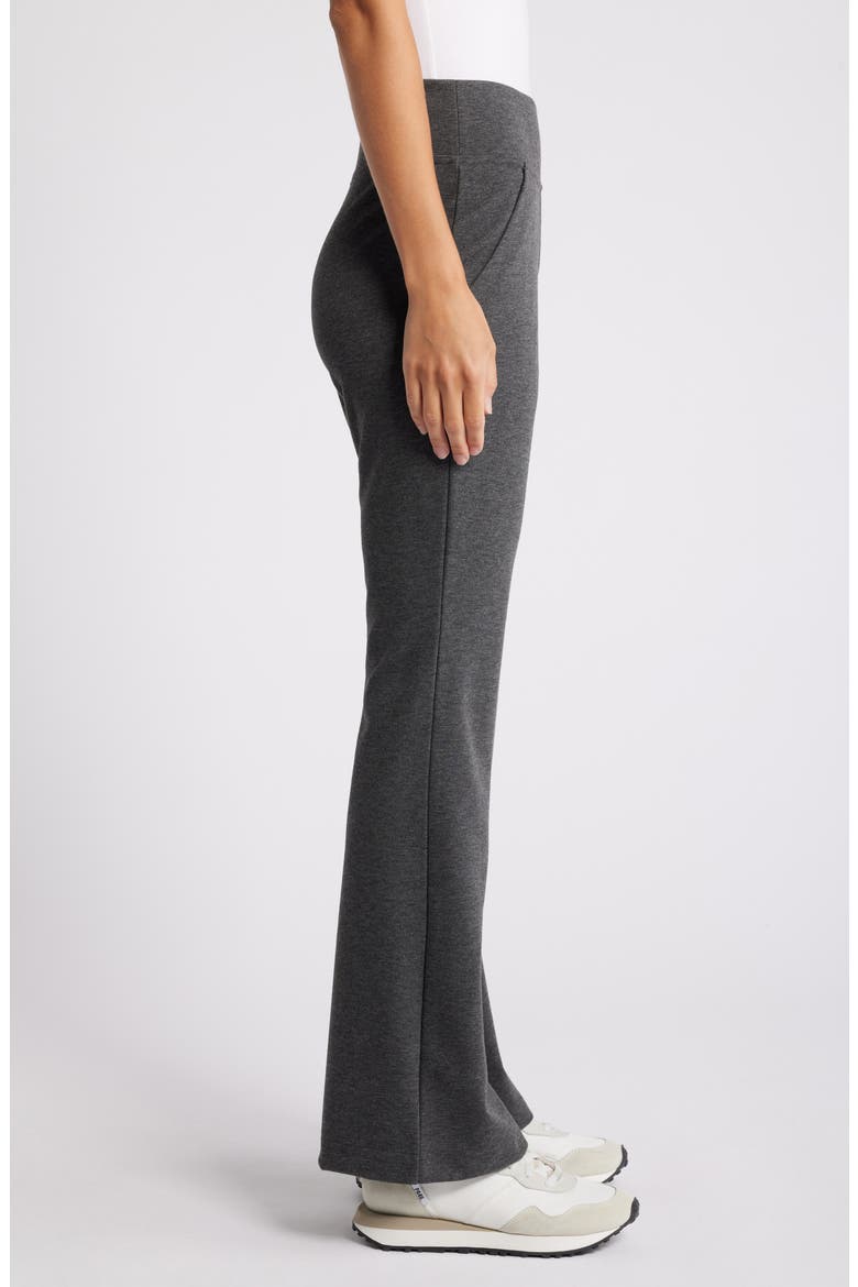 Ponte Knit Flare Leggings, Alternate, color, GREY HEATHER