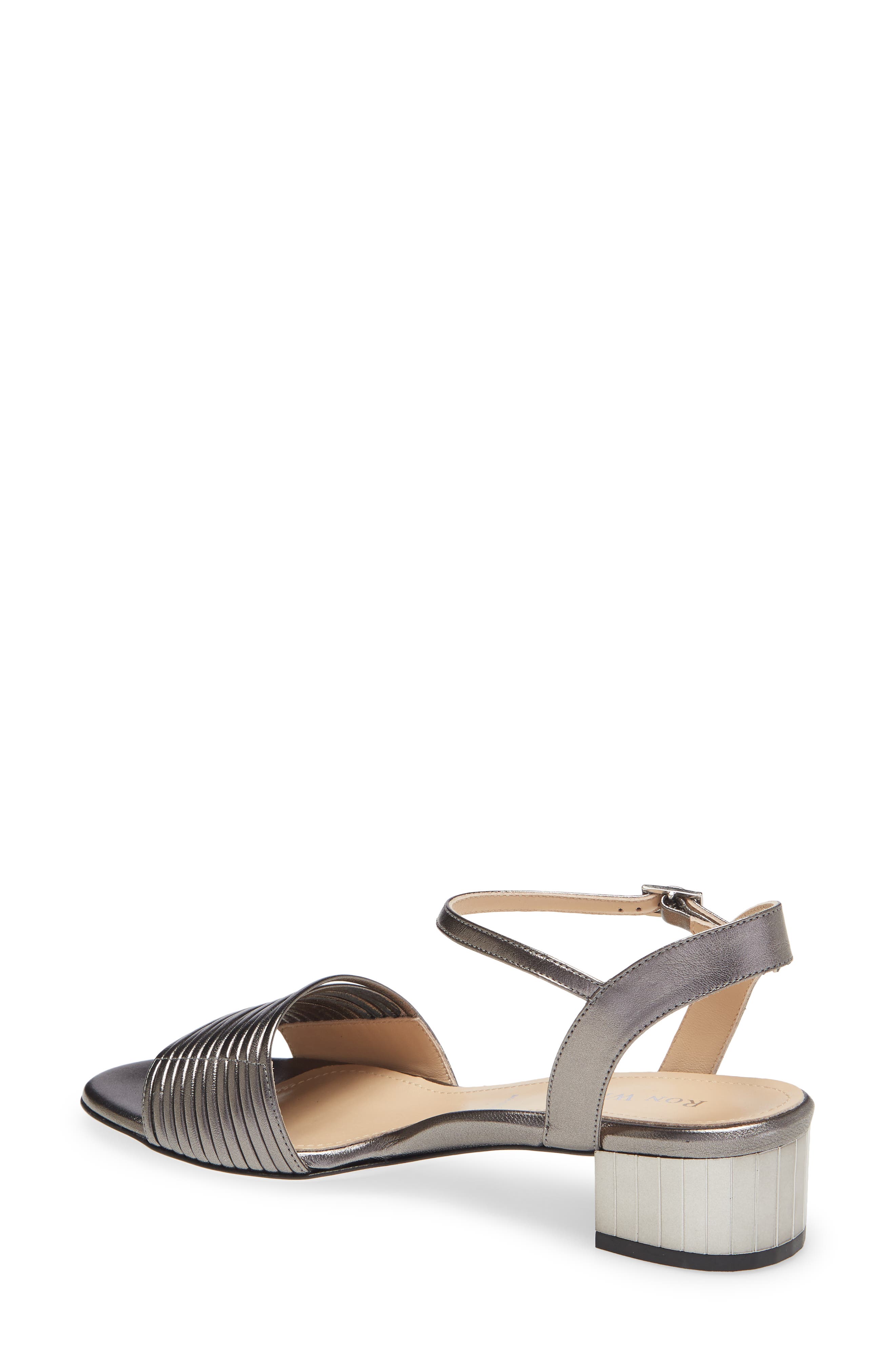 Ron White Evelyn Metallic Leather Sandal, Alternate, color, 