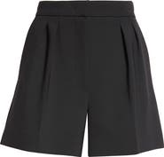 Max Mara Zic Pleated Stretch Virgin Wool Shorts