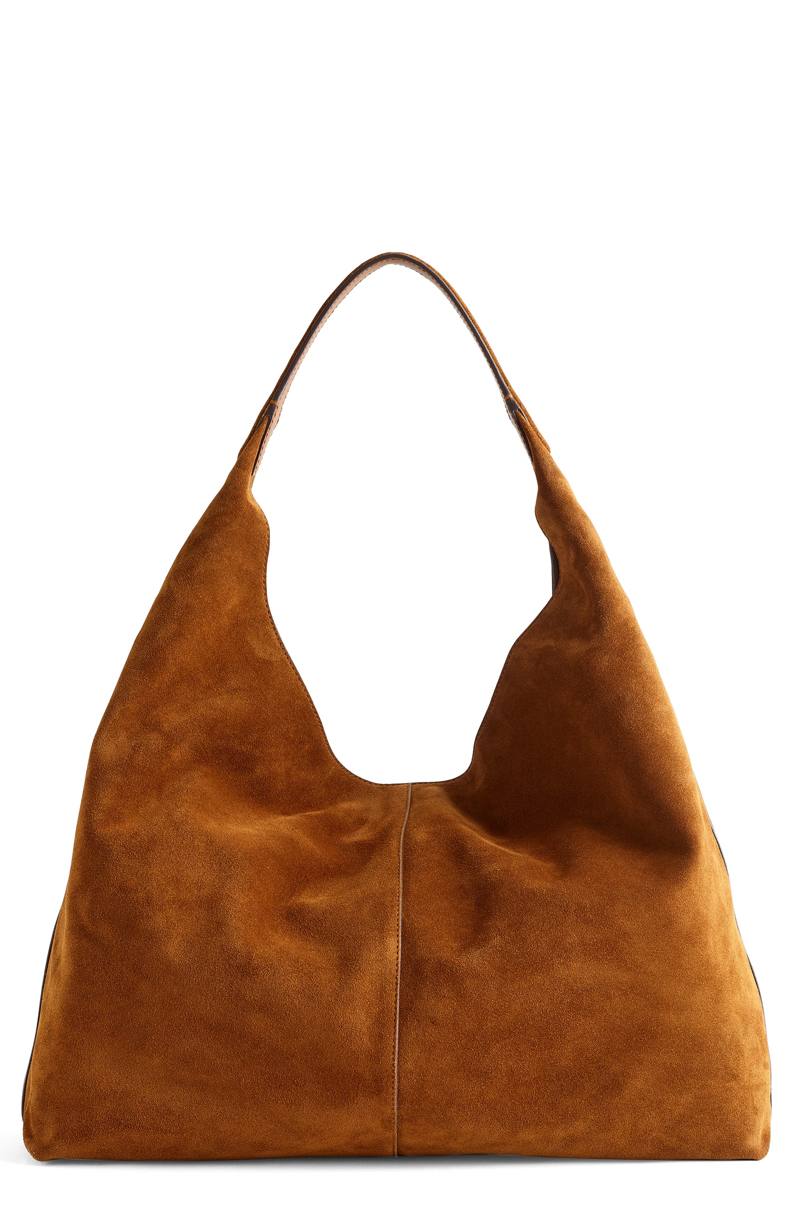 Madewell The Mylie Large Shoulder Bag, Main, color, Russet