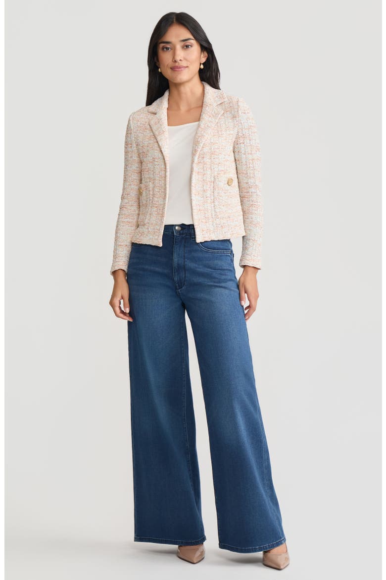 Heritage Melange Tweed Knit Jacket, Main, color, Fresh Mint/Biscotti