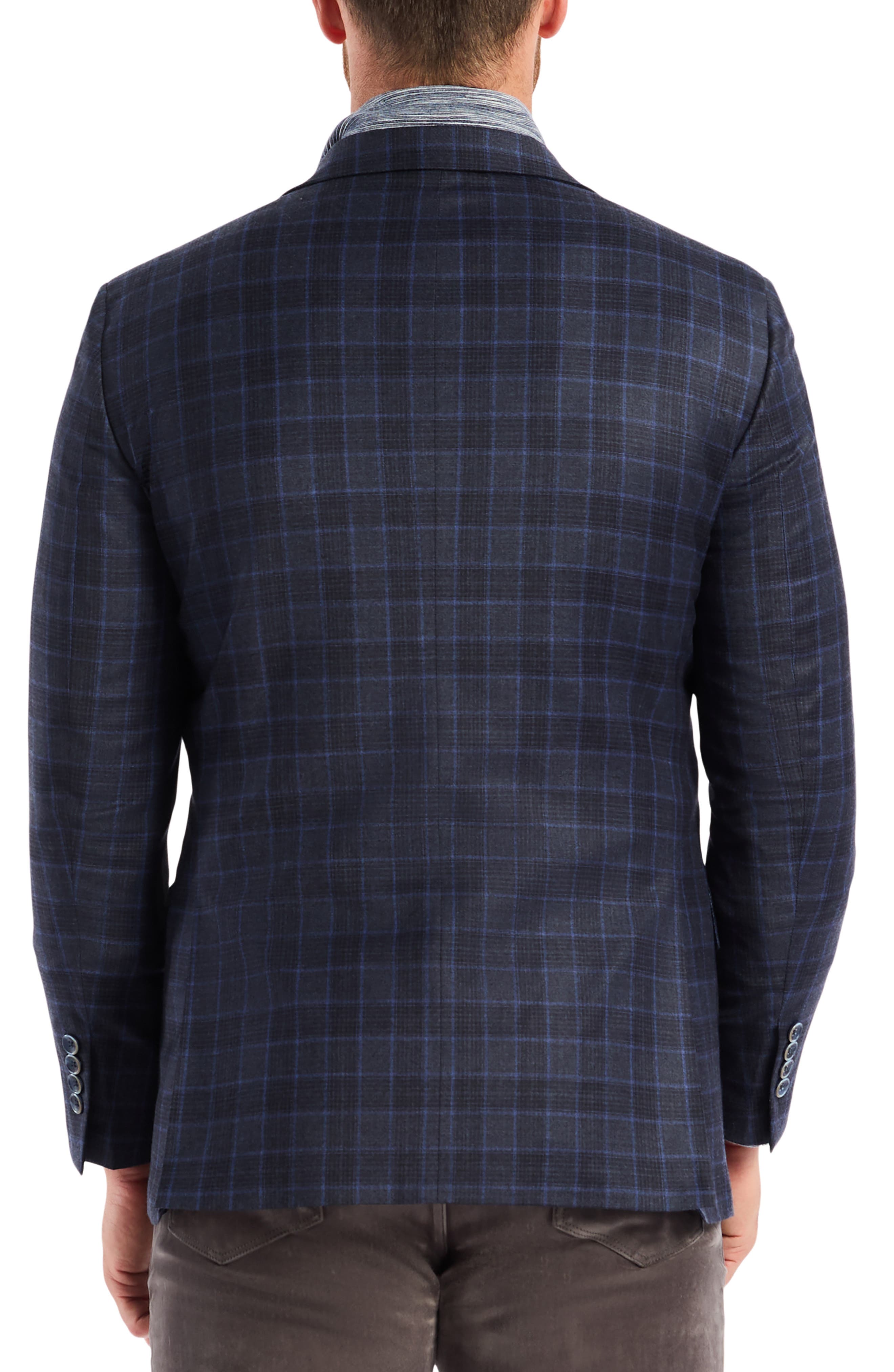 Kipton Windowpane Plaid Wool Blend Sport Coat - image 2