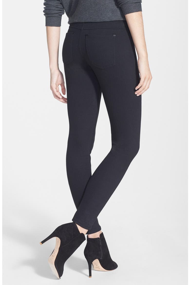 Denim Leggings, Alternate, color, BLACK