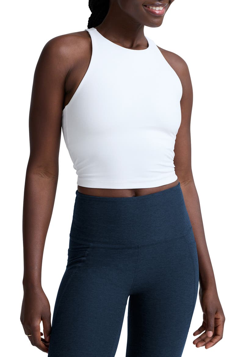 Spacedye Refocus Racerback Crop Tank, Main, color, CLOUD WHITE