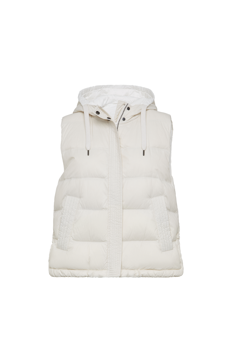 Brunello Cucinelli Nylon down vest, Main, color, Milk