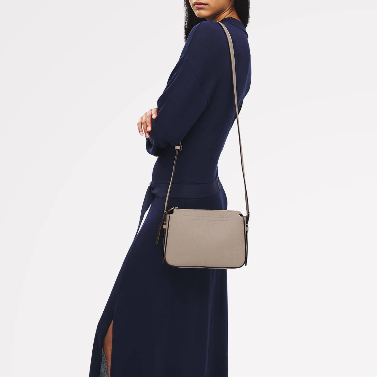 Radley Oak Street Small Ziptop Crossbody Bag, Alternate, color, Porcini