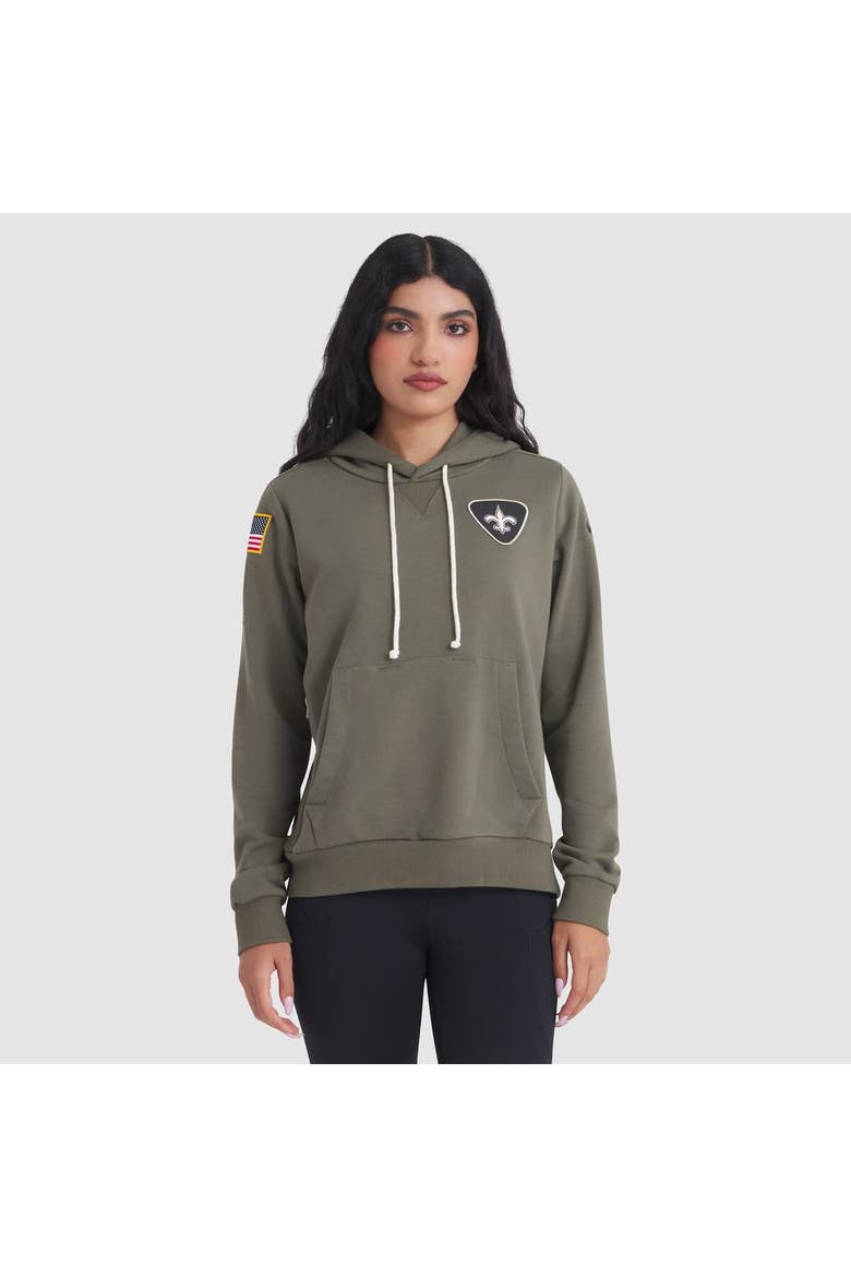 Women's Nike Olive New Orleans Saints 2025 Salute to Service Sideline Standard Issue Dri-FIT Hoodie, Main, color, Olive