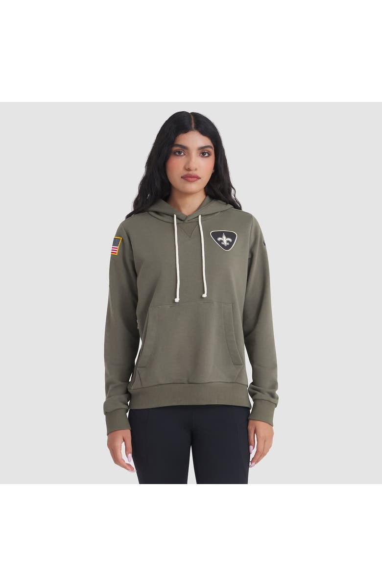 Nike Women's Nike Olive New Orleans Saints 2025 Salute to Service Sideline Standard Issue Dri-FIT Hoodie, Main, color, Olive