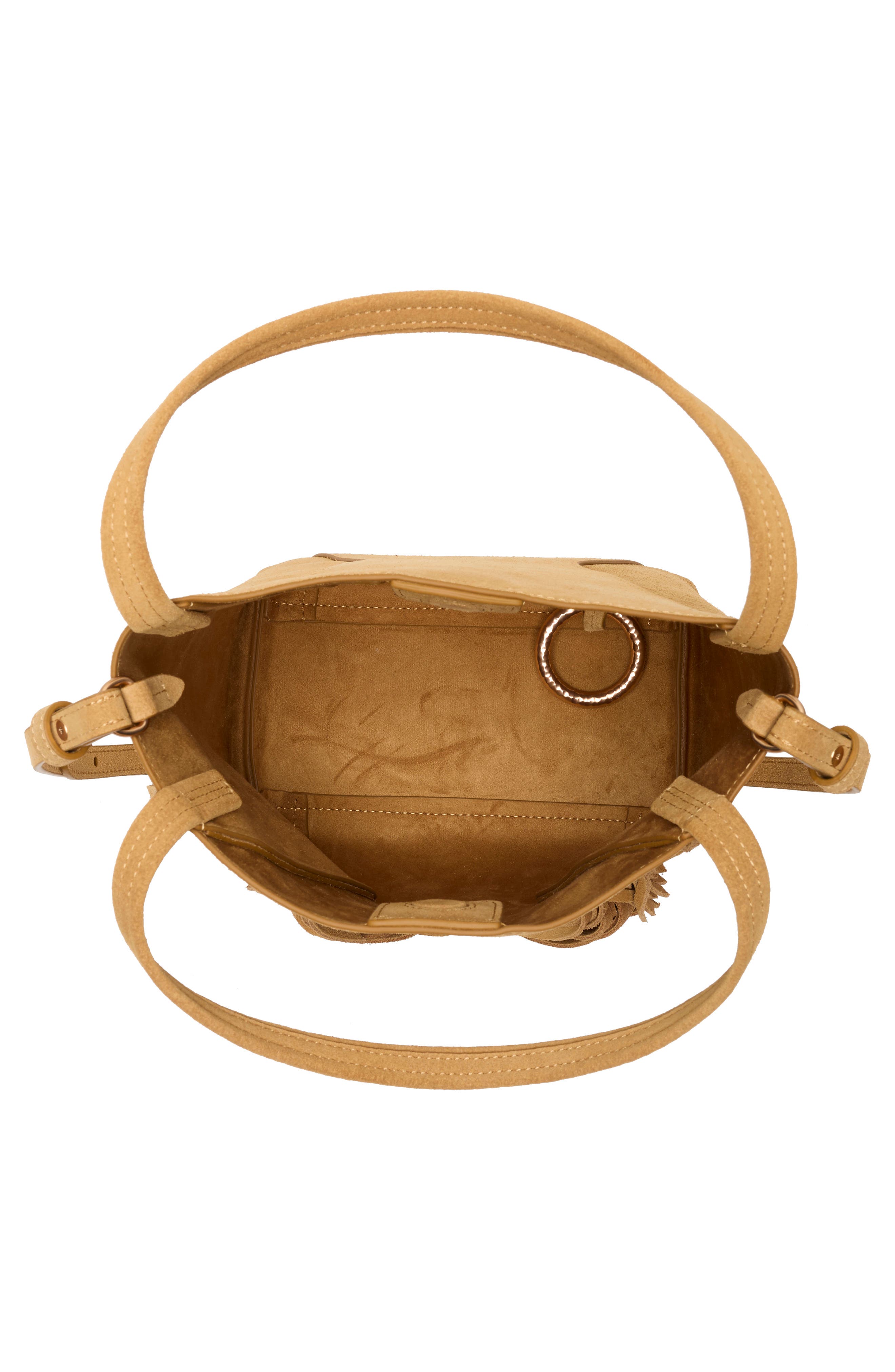 Rhett Fringe Suede Crossbody Bag, Alternate, color, CARAMEL