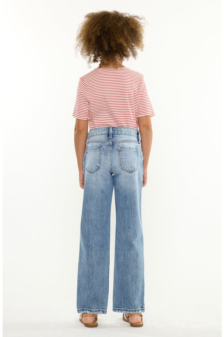 Rue Mid Rise True Straight Jeans, Alternate, color, Medium Wash