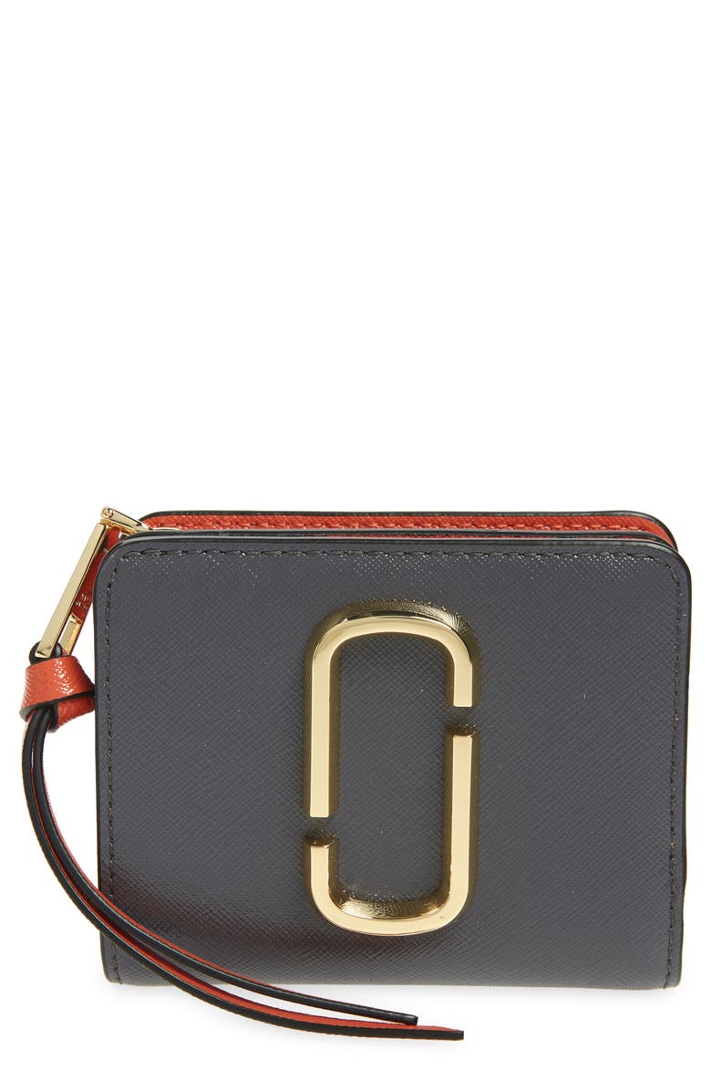 Marc Jacobs Mini Leather Compact Wallet, Main, color,