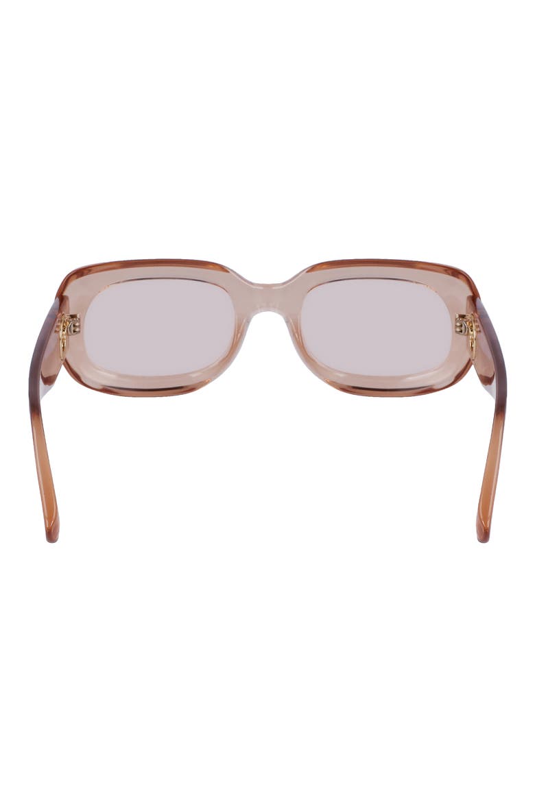 Medallion 52mm Rectangular Sunglasses, Alternate, color, ROSE