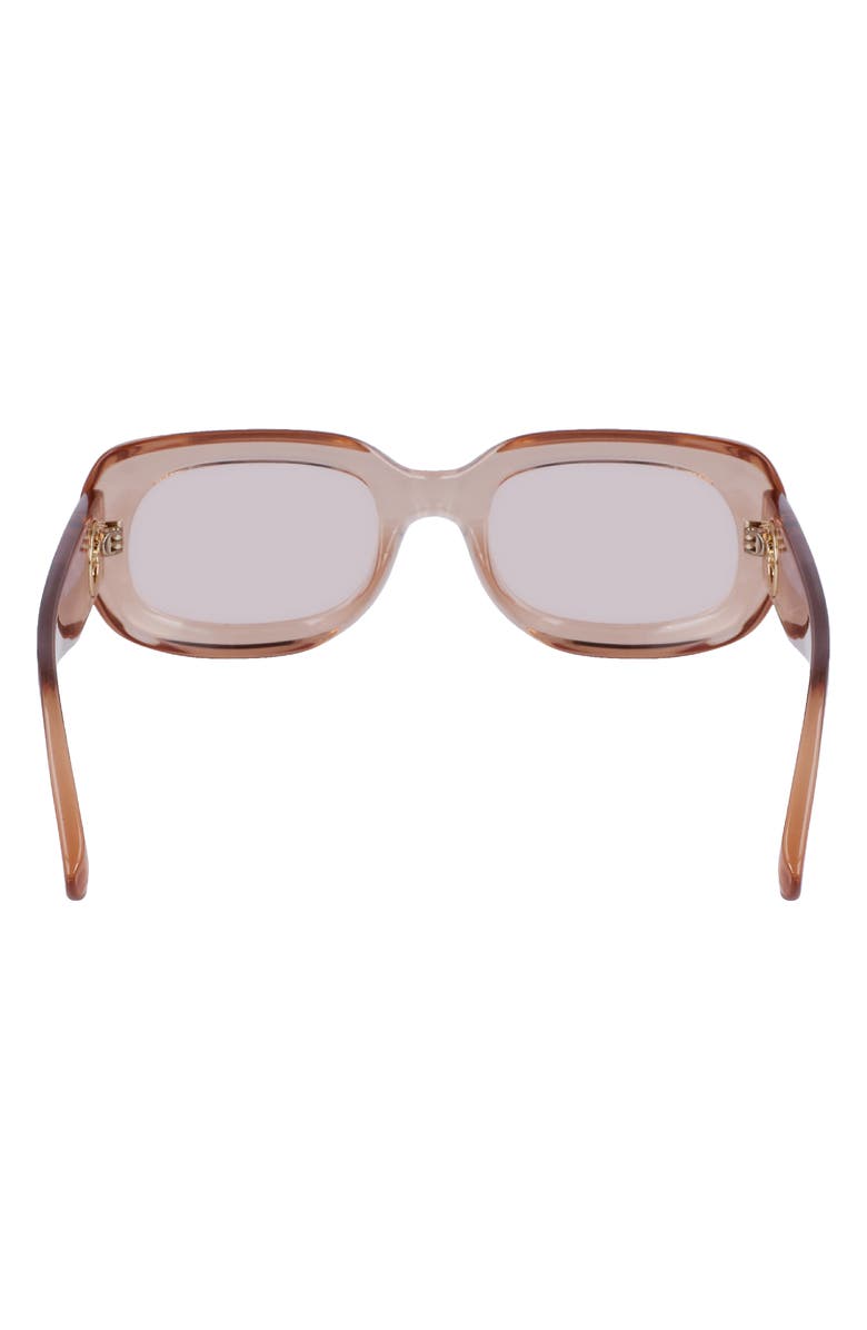 Longchamp Medallion 52mm Rectangular Sunglasses, Alternate, color, Rose