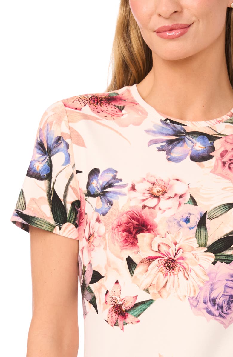 Ted Baker Lia Floral Print T-Shirt, Alternate, color, Vanilla Ice