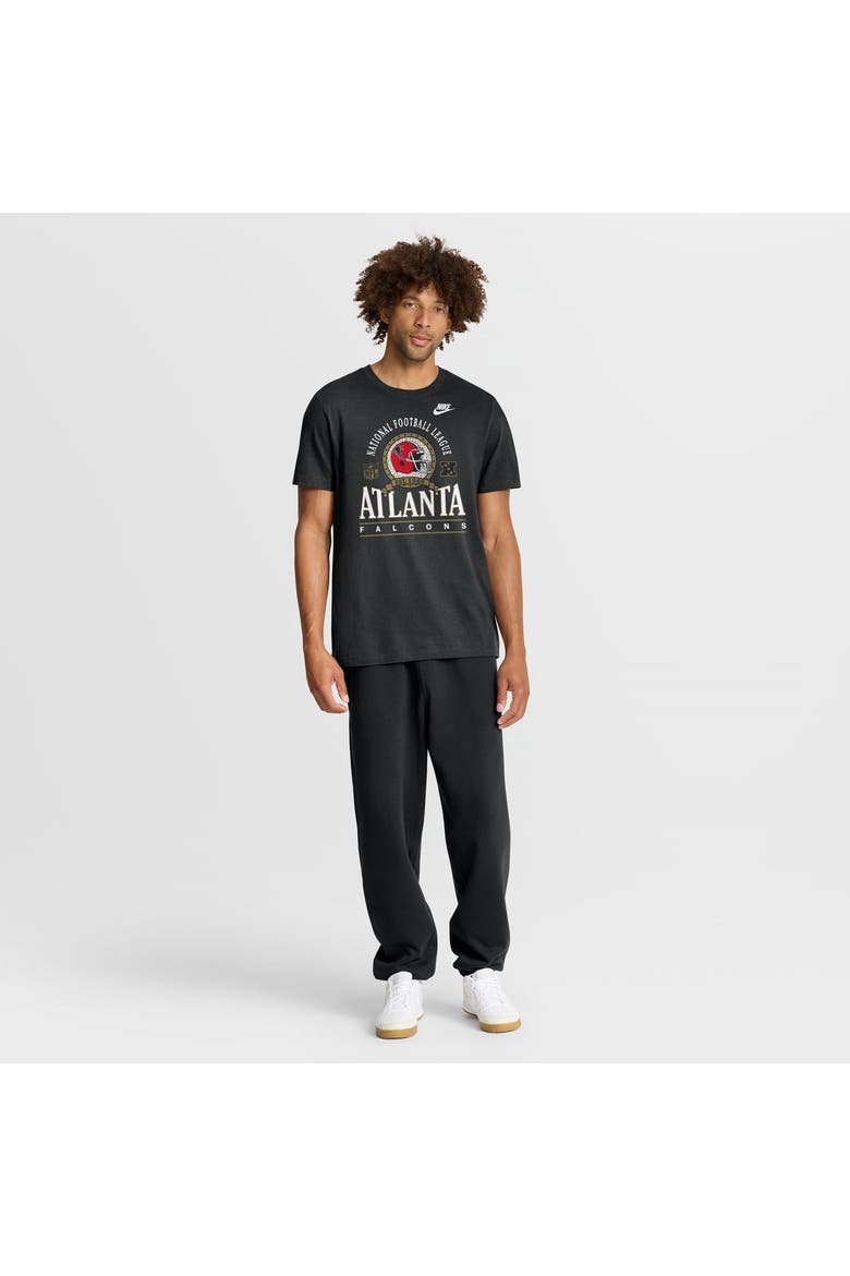 Men's Nike Black Atlanta Falcons Rewind Team Spirit Essential Cotton T-Shirt, Alternate, color, Black