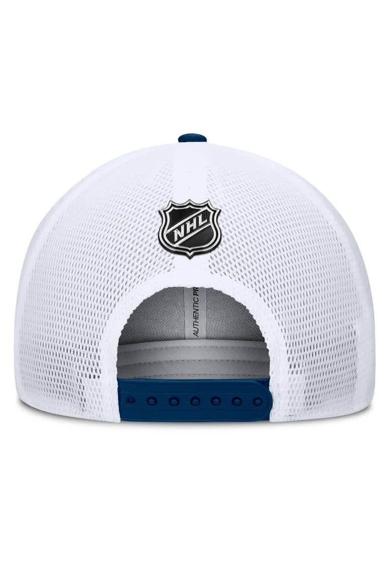 Men's Fanatics Deep Sea Blue/Light Blue Seattle Kraken Authentic Pro A-Frame Rink Adjustable Hat, Alternate, color, Navy