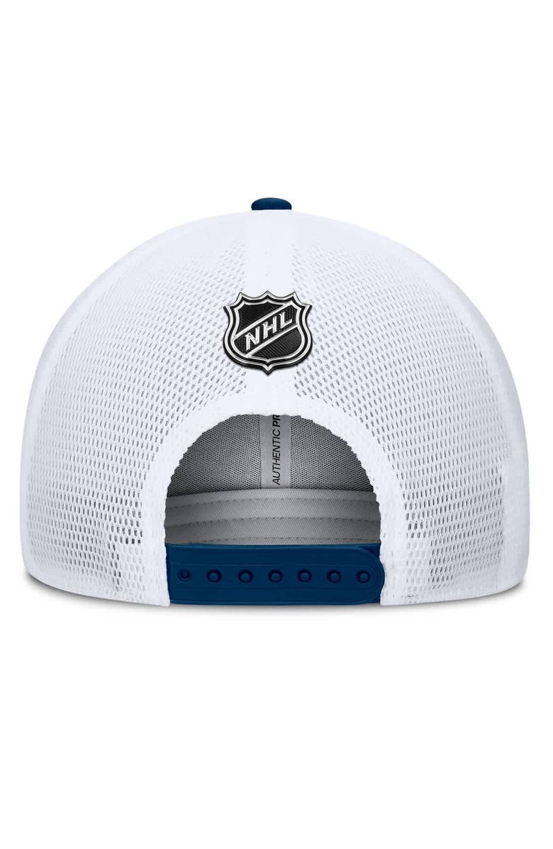 FANATICS Men's Fanatics Deep Sea Blue/Light Blue Seattle Kraken Authentic Pro A-Frame Rink Adjustable Hat, Alternate, color, Navy