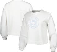 LUSSO Women's Lusso White Golden State Warriors Lola Ball and Chain Pullover Sweatshirt