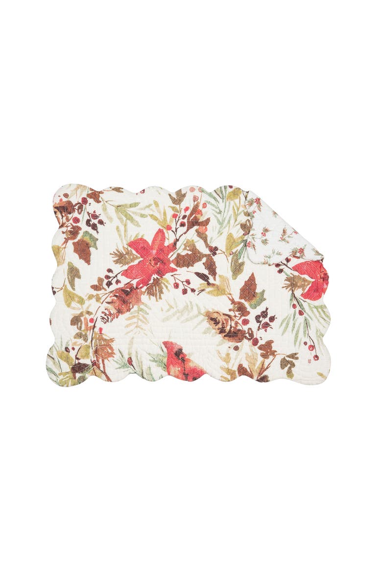 C&F Home Averie Placemats Set of 6, 13" x 19", Main, color, White