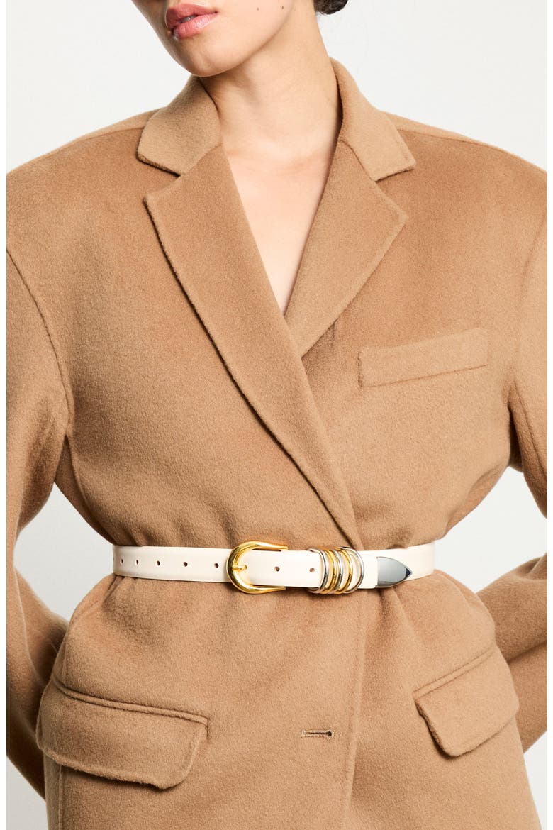 Hollyhock Leather Belt, Alternate, color, IVORY/SILVER/GOLD