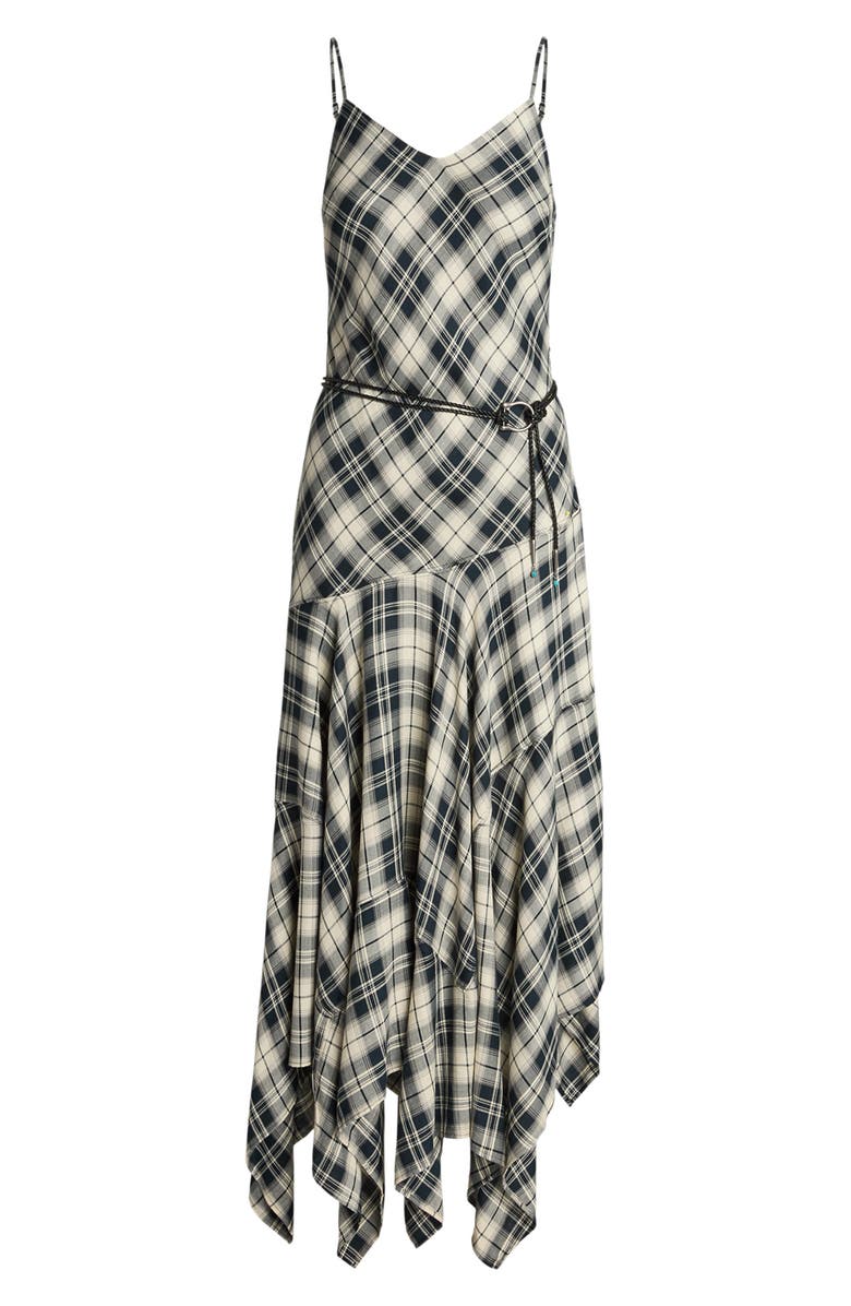 Lauren Ralph Lauren Plaid Belted Herringbone Dress, Alternate, color, 