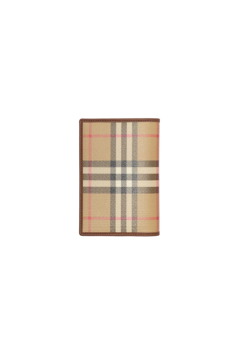Check Folding Card Case, Alternate, color, Archive beige