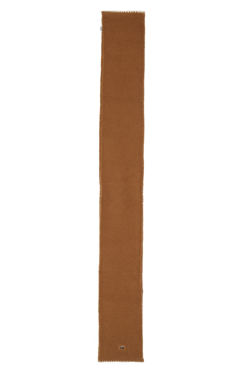 UGG<sup>®</sup> UGGfluff Scalloped Scarf, Alternate, color, Chestnut