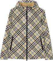 Burberry Check Nylon Hooded Jacket