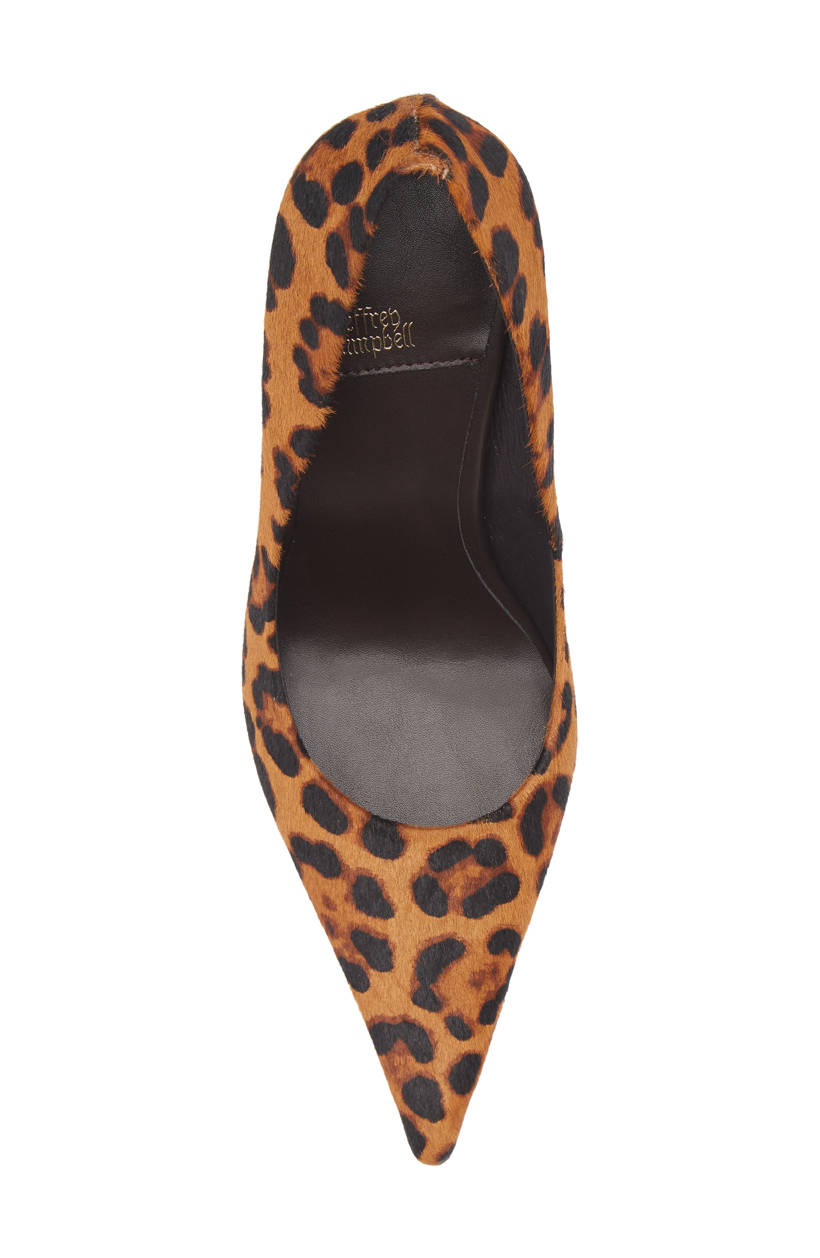 Jeffrey Campbell Risktake Genuine Calf Hair Pointed Toe Pump, Alternate, color, Tan Brown Cheetah