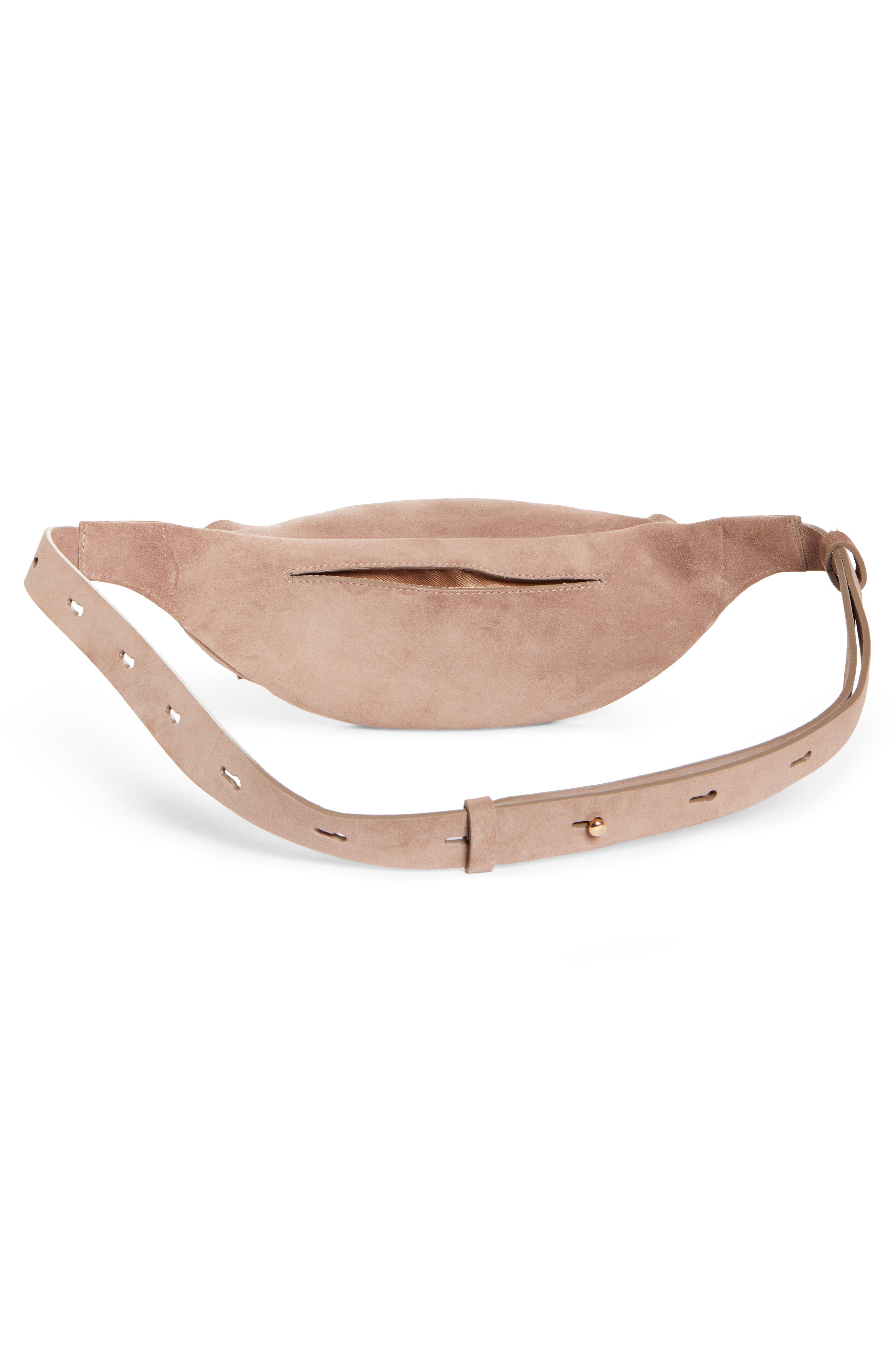 Nanushka Lubo Suede Belt Bag, Alternate, color, 
