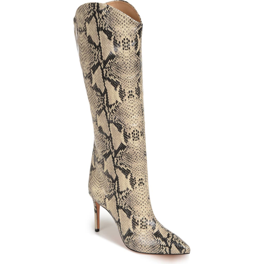 Shop Schutz Maryana Pointed Toe Boot In Natural Leather