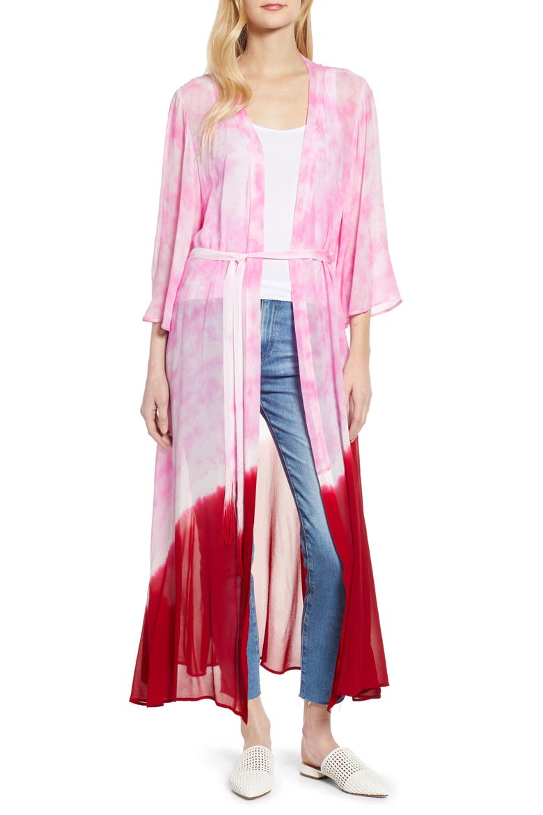 NFC Electric Tie Dye Duster, Main, color, TIE DYE PINK/ RED COMBO