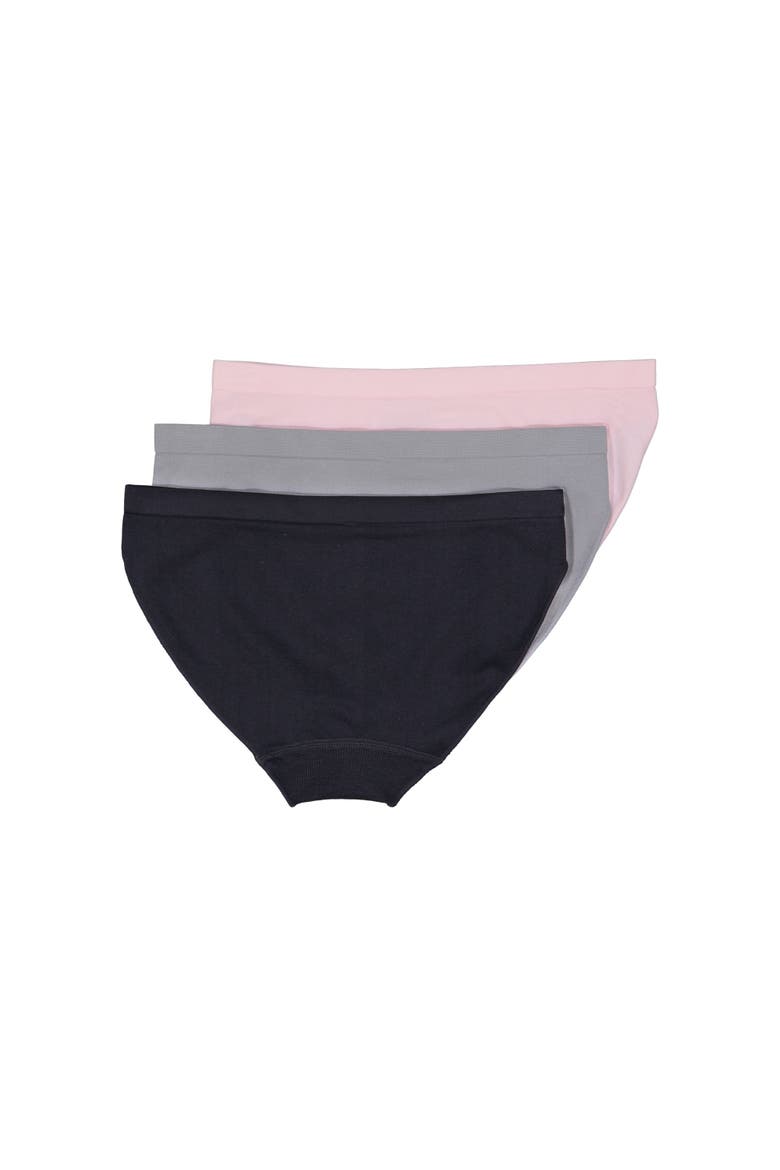 Comfy Undies  Hi Leg Bikini, Alternate, color, Black, Natural Grey, Pink