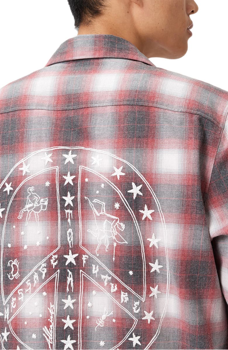 AllSaints Shams Long Sleeve Button-Up Shirt, Alternate, color, Claret Red