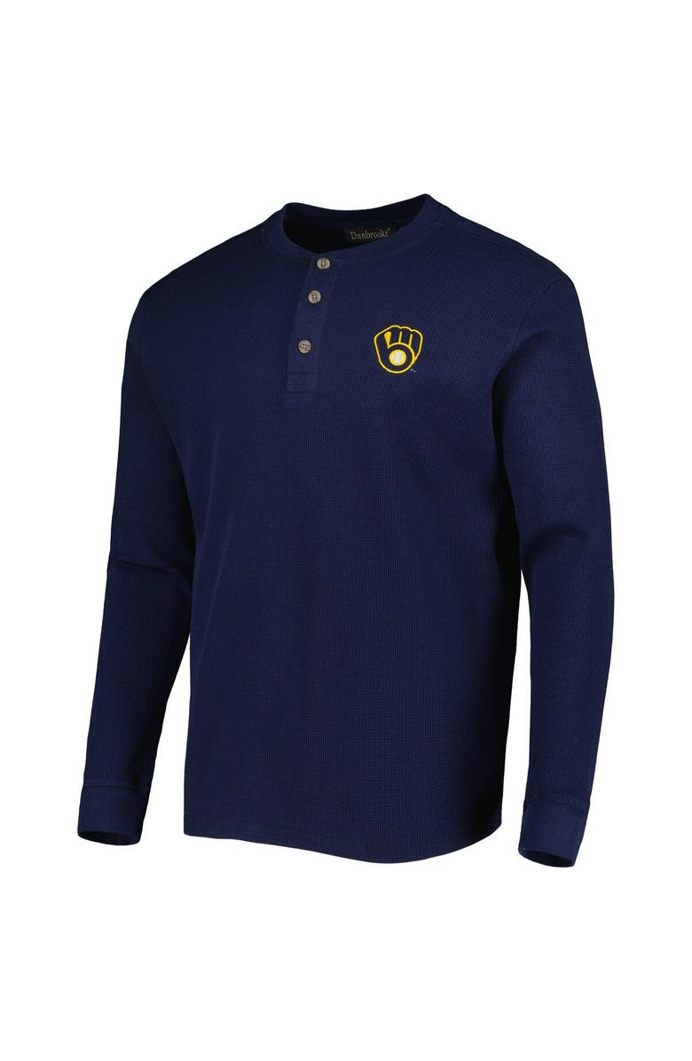 DUNBROOKE Men's Dunbrooke Milwaukee Brewers Navy Maverick Long Sleeve T-Shirt, Alternate, color, Navy