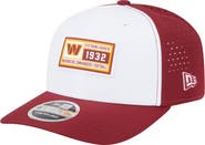 New Era Men's New Era White/Burgundy Washington Commanders Established Patch 9SEVENTY Adjustable Hat