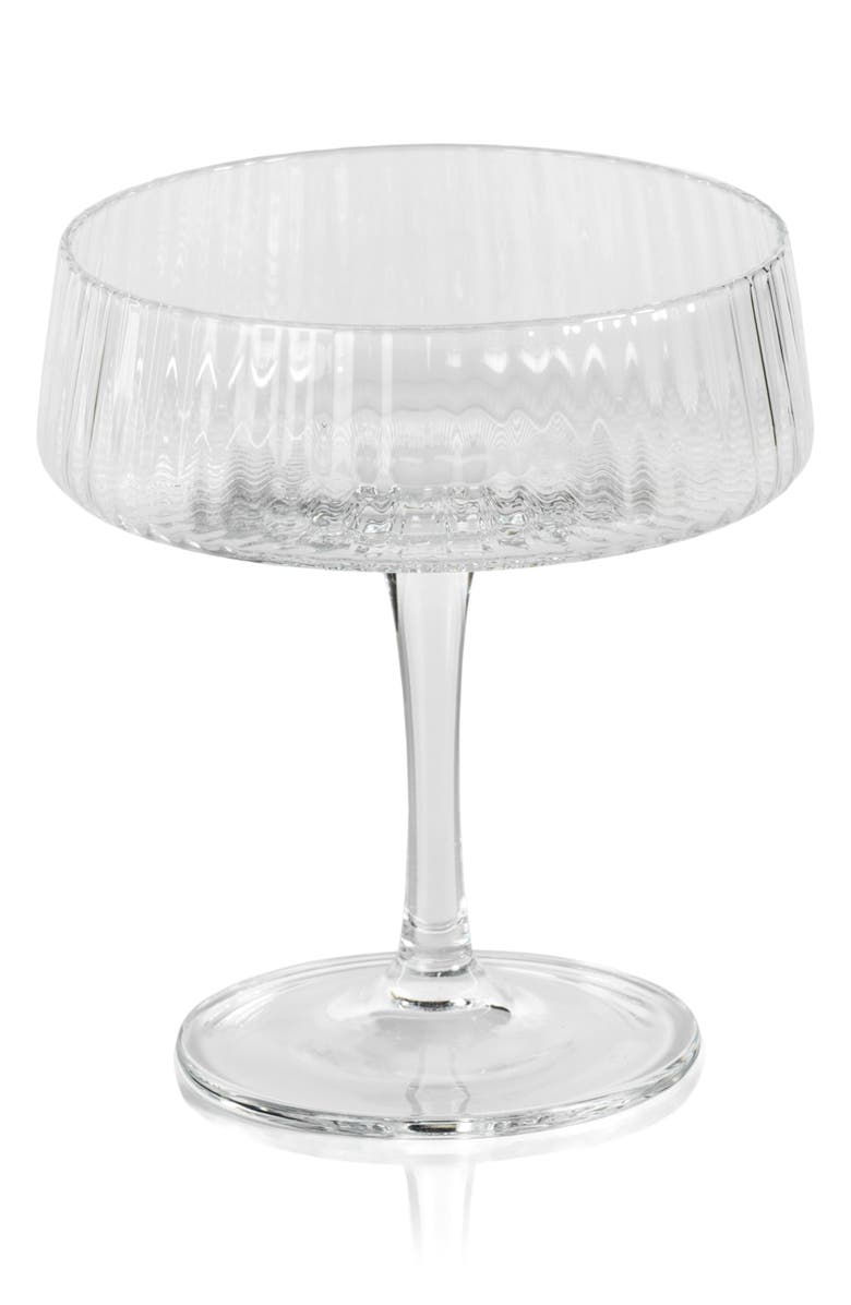 Zodax Benin Fluted Set of 4 Martini Glasses, Main, color, Clear