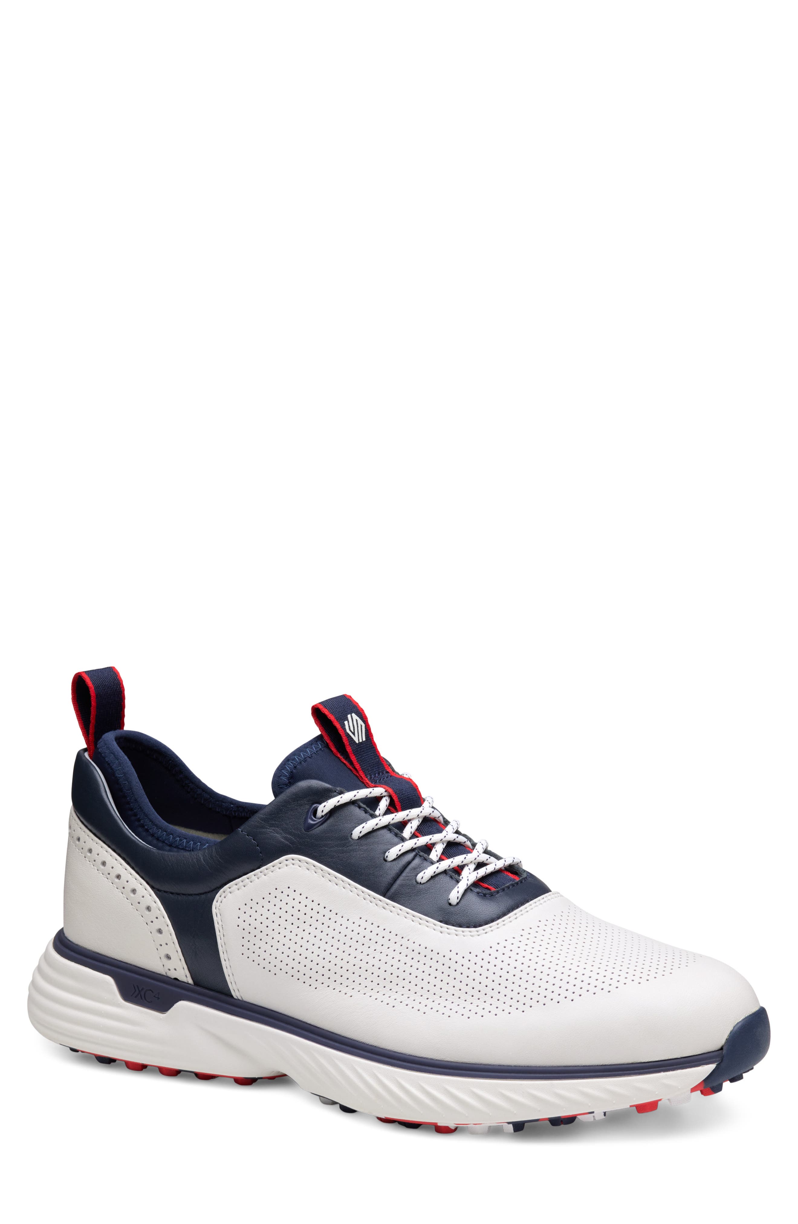 HX1 Luxe Hybrid Sneaker, Main, color, WHITE/ NAVY WATERPROOF FULL