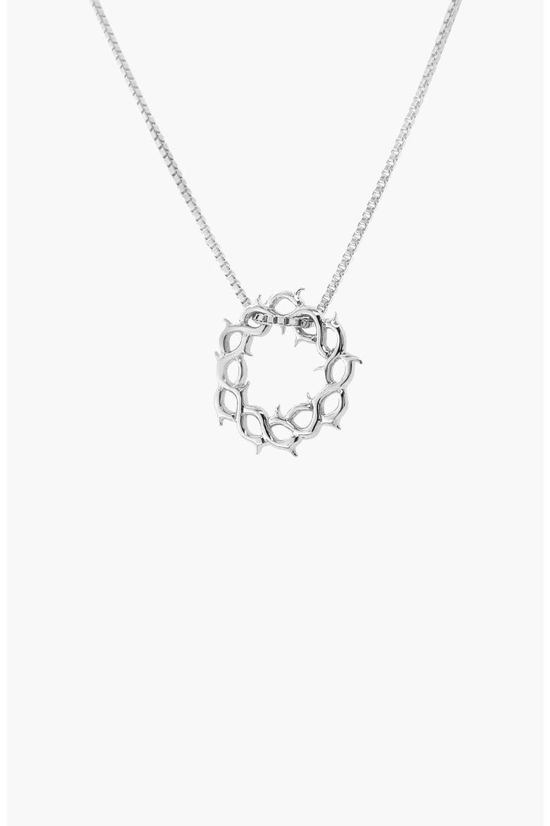 Crown Of Thorns Necklace, Main, color, Sterling Silver