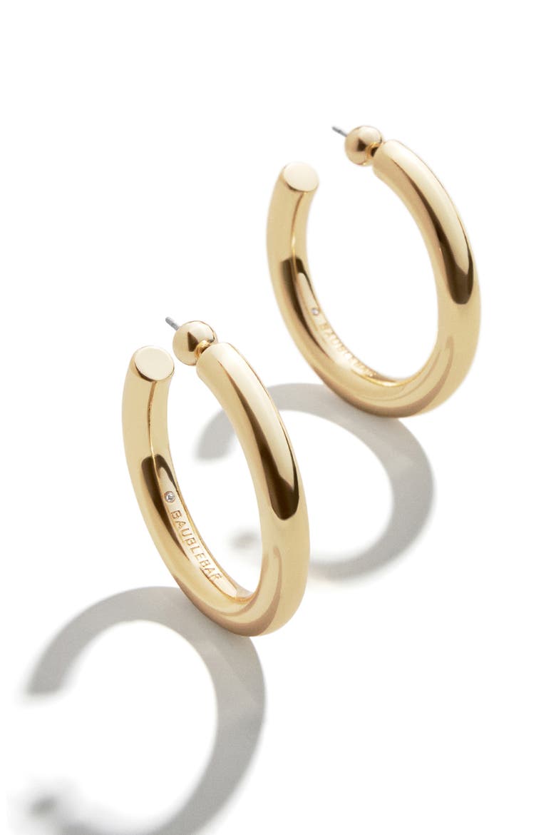 Dalilah Medium Hoop Earrings, Alternate, color, GOLD
