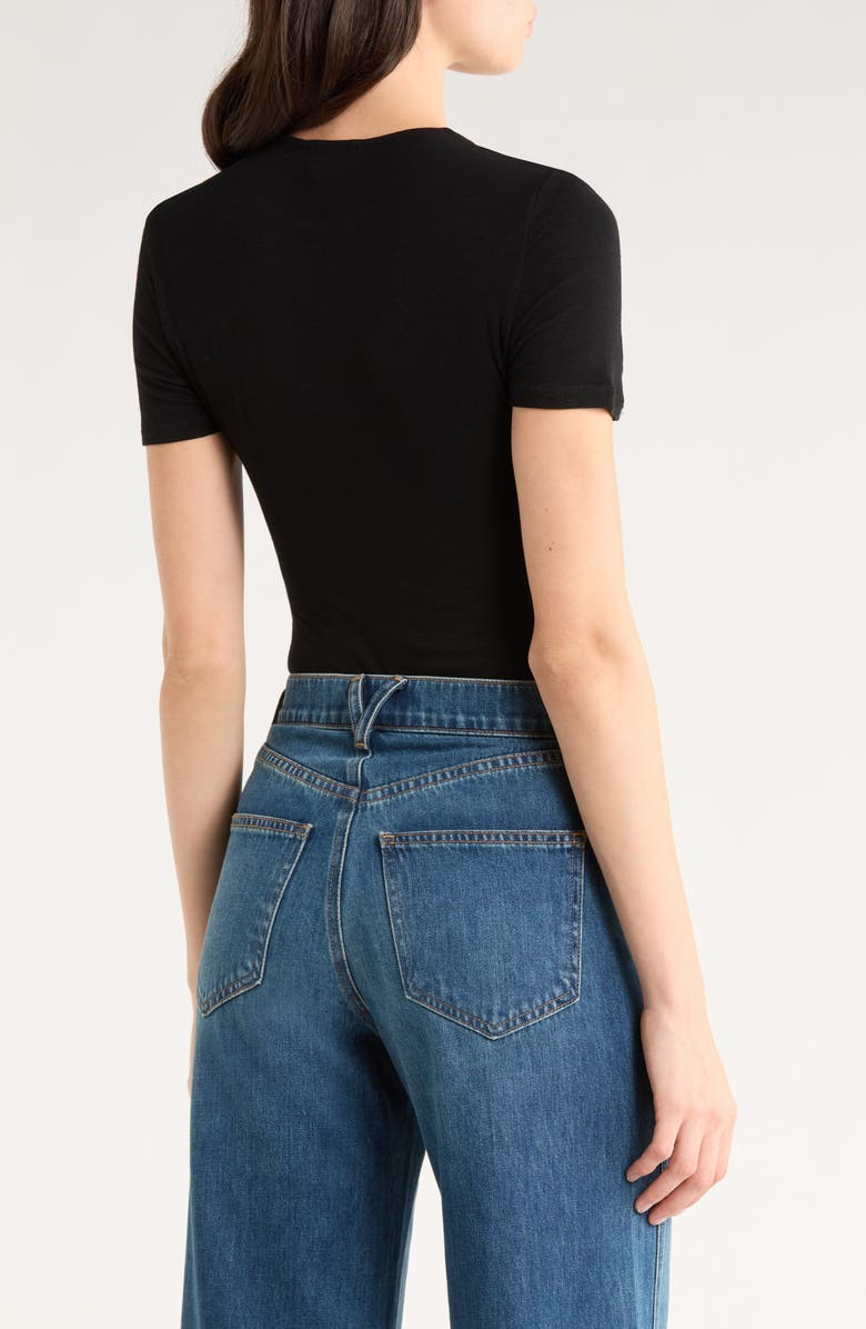 Bardot Vesper Knit Bodysuit, Alternate, color, Black