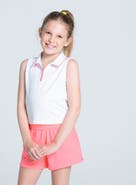 Lucky in Love Club Zip Sleeveless Polo