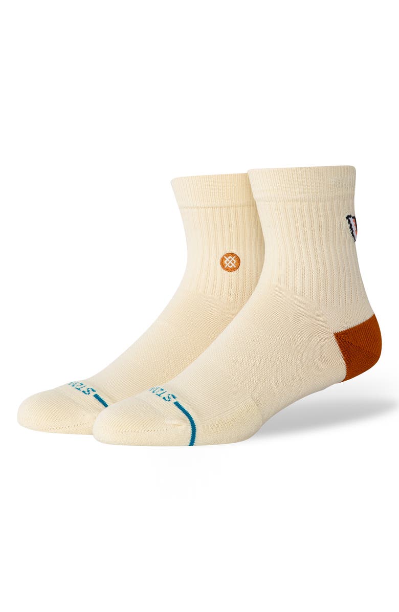 Stance Neighborly Quarter Socks, Main, color, Canvas